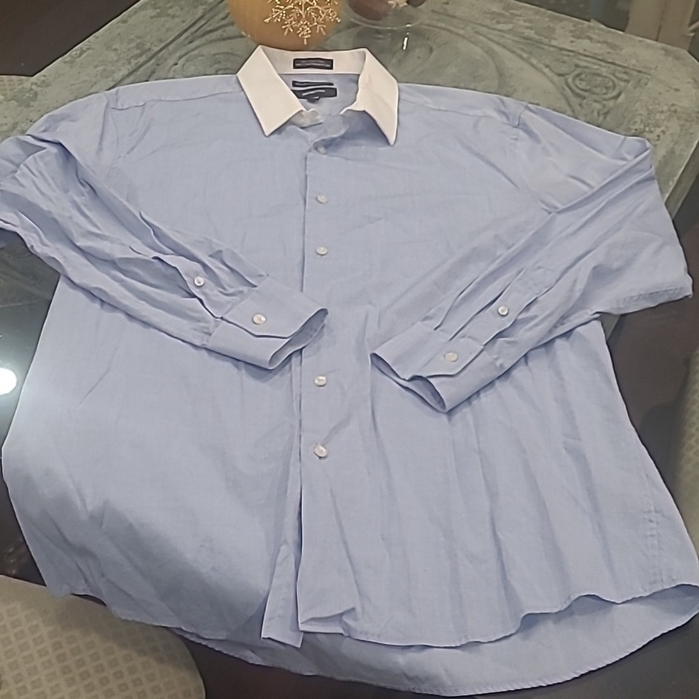 DISTINCTION MEN'S COTTON COTTON NEW DRESS SHIRT XL
